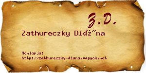 Zathureczky Diána névjegykártya