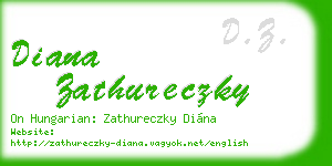 diana zathureczky business card
